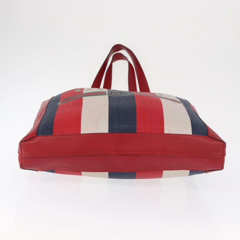 【日本直送】GUCCI Sherry Line 帆布手提包 白色 紅色 523781 正品 BA9487-4