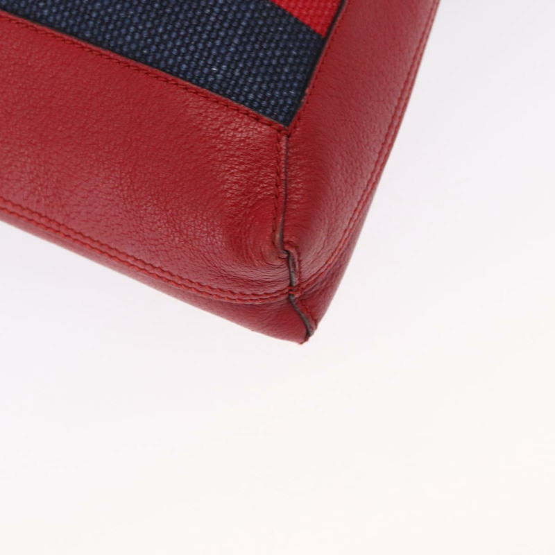 【日本直送】GUCCI Sherry Line 帆布手提包 白色 紅色 523781 正品 BA9487-8