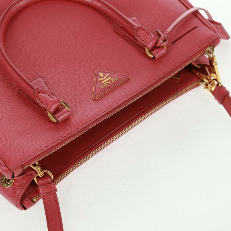 【日本直送】PRADA Galleria 手提包，Safiano 皮革，兩用，粉金配色，正品，貨號 163295V-5