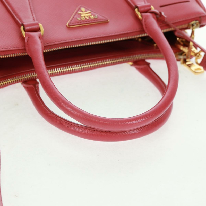 【日本直送】PRADA Galleria 手提包，Safiano 皮革，兩用，粉金配色，正品，貨號 163295V-6