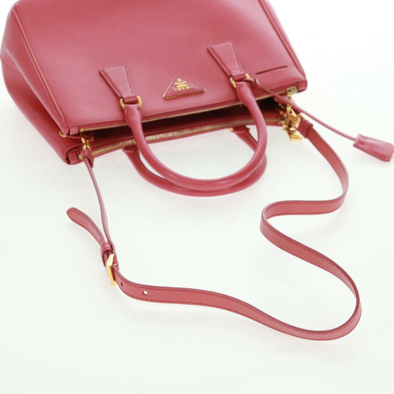 【日本直送】PRADA Galleria 手提包，Safiano 皮革，兩用，粉金配色，正品，貨號 163295V-7