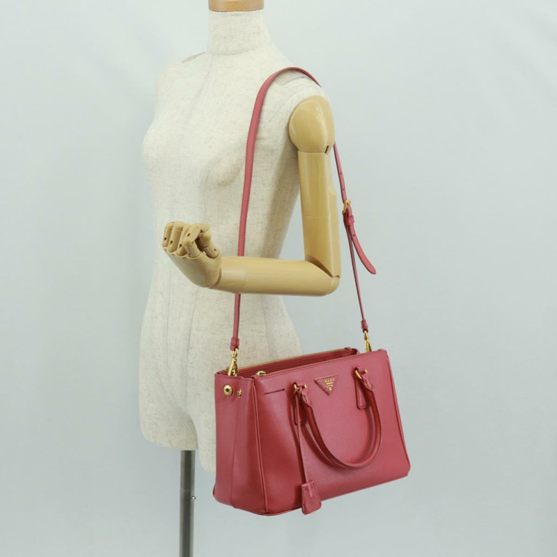 【日本直送】PRADA Galleria 手提包，Safiano 皮革，兩用，粉金配色，正品，貨號 163295V-28