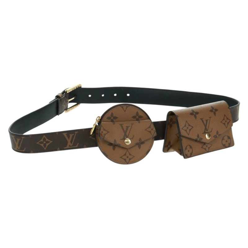 【日本直送】路易威登 Monogram Reverse Ceinture Daily 多口袋手拿包 LV 158211SAM-0