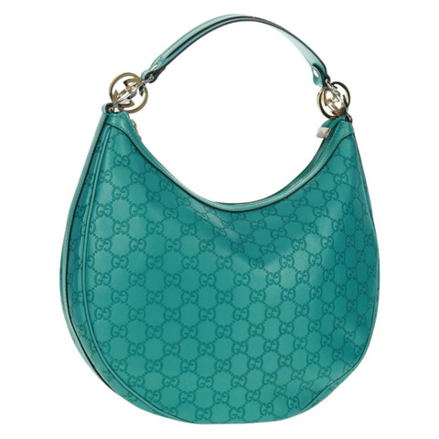 GUCCI GG帆布Guccissima手袋 淺藍色 銀色 金色 232962 正品 159906SAV