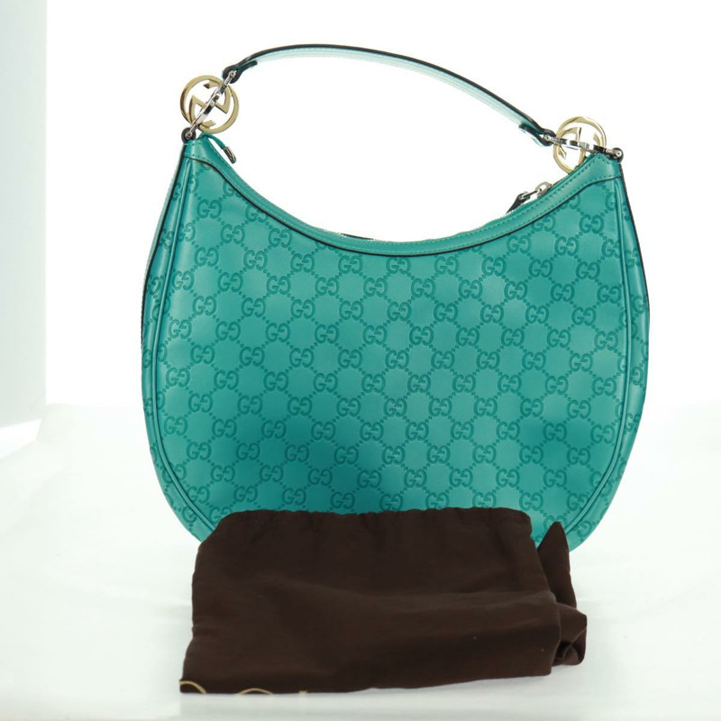 【日本直送】GUCCI GG帆布Guccissima手袋 淺藍色 銀色 金色 232962 正品 159906SAV-11