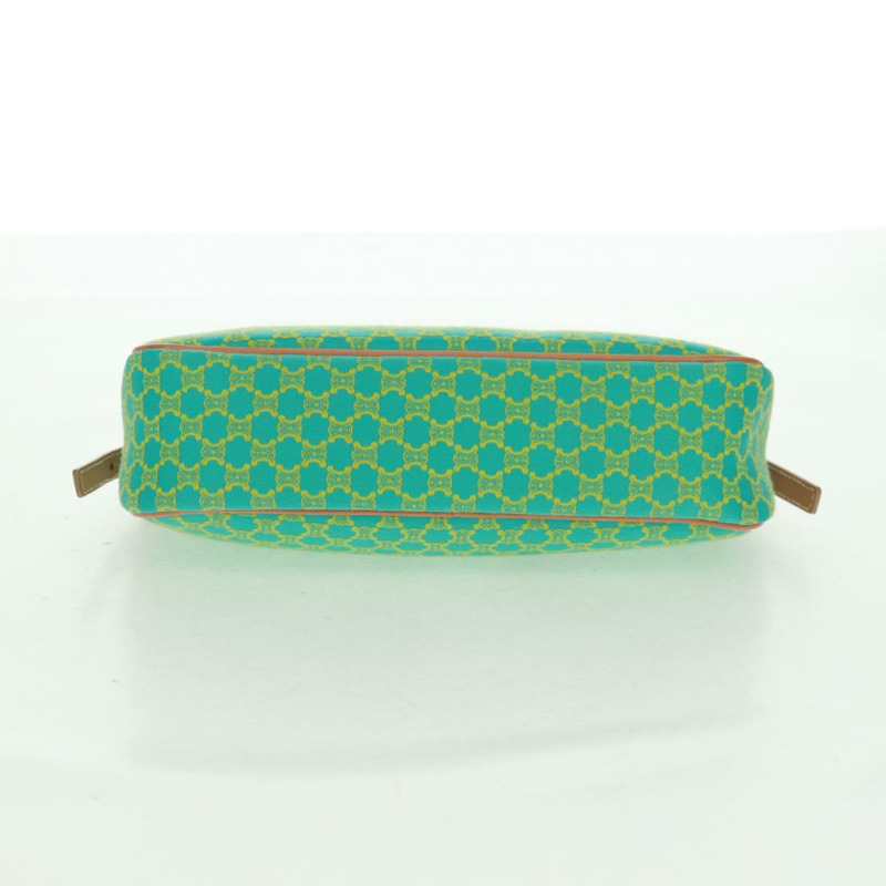 【日本直送】CELINE Macadam帆布配件包，綠松石藍銀色，正品編號159881V-4