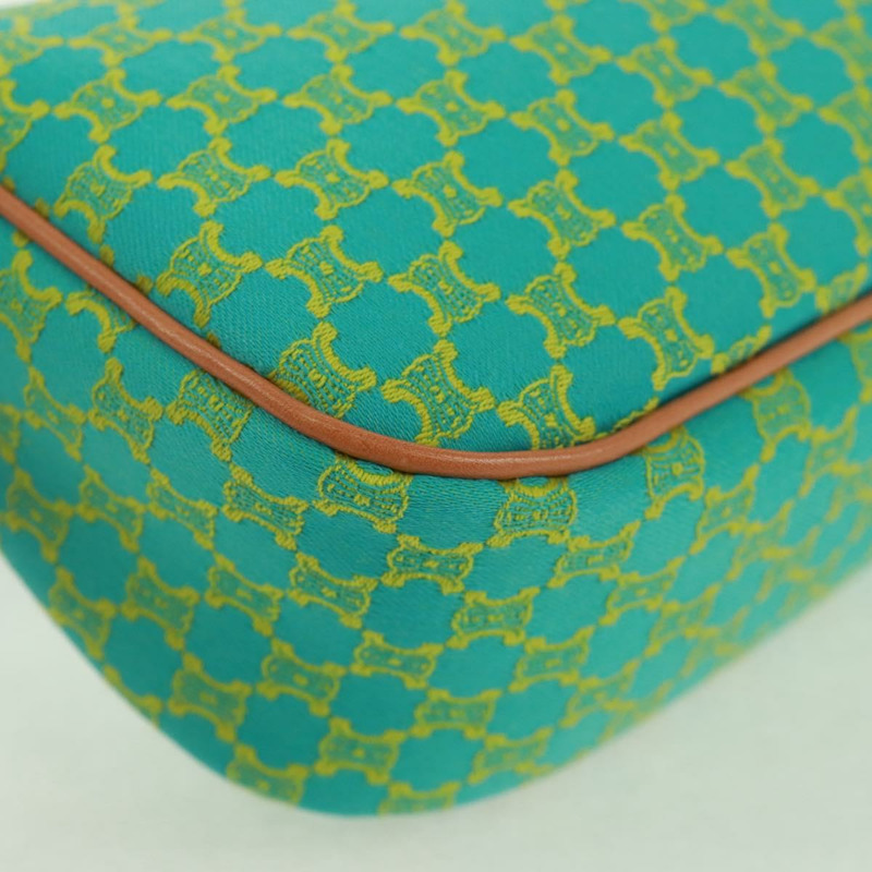 【日本直送】CELINE Macadam帆布配件包，綠松石藍銀色，正品編號159881V-8