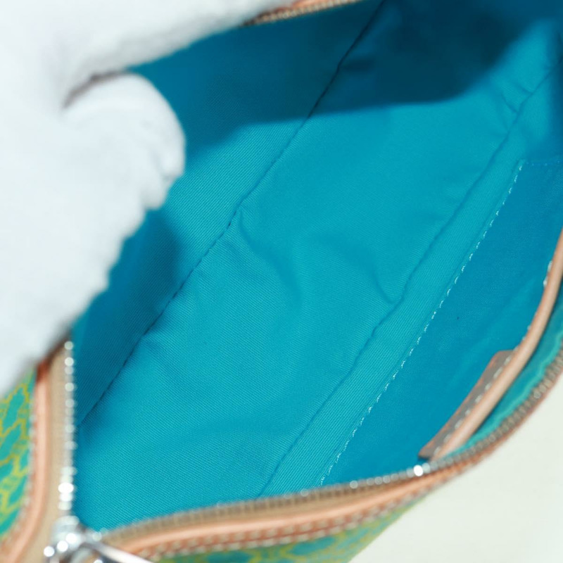 【日本直送】CELINE Macadam帆布配件包，綠松石藍銀色，正品編號159881V-10