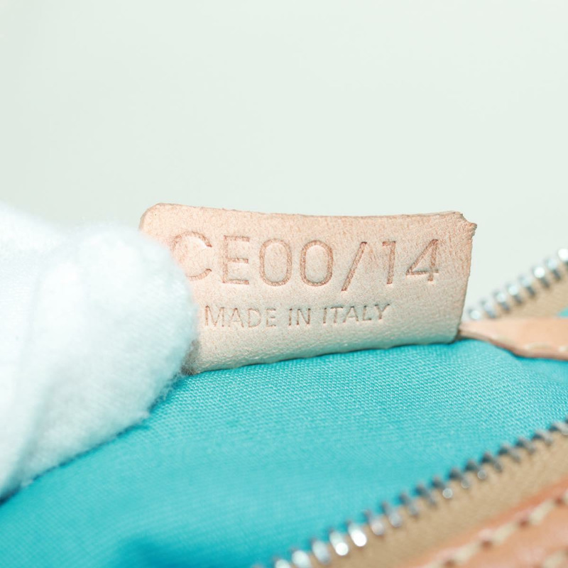 【日本直送】CELINE Macadam帆布配件包，綠松石藍銀色，正品編號159881V-11