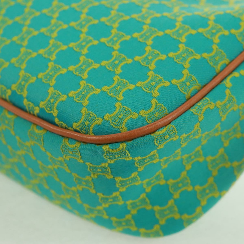 【日本直送】CELINE Macadam帆布配件包，綠松石藍銀色，正品編號159881V-13