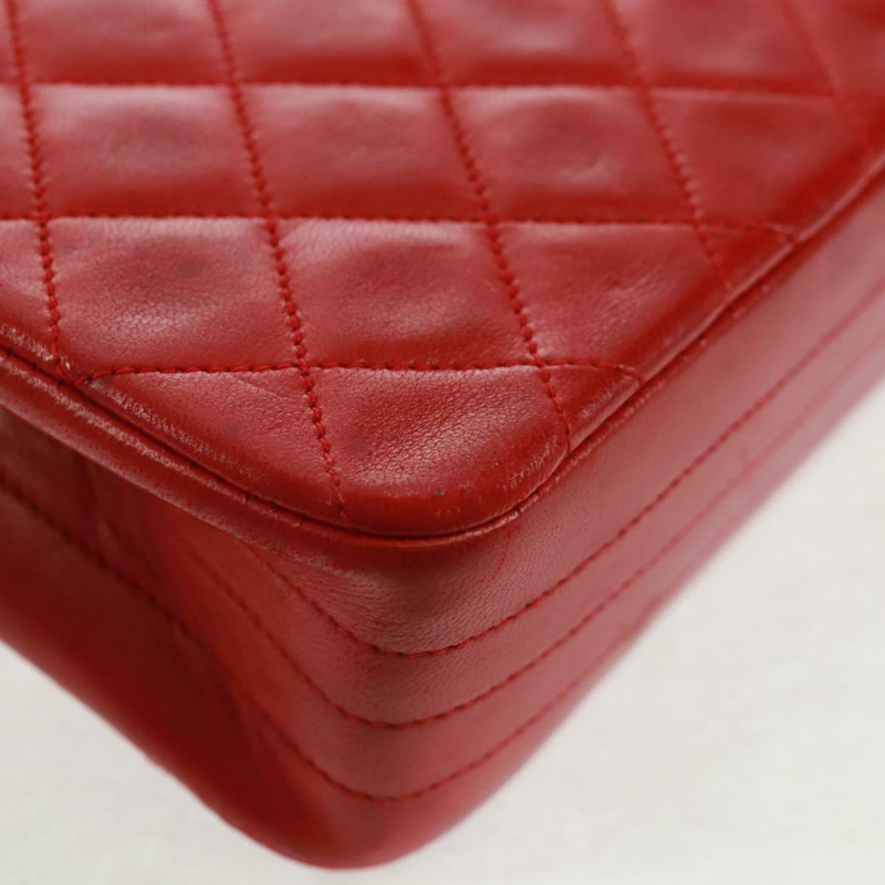 【日本直送】香奈兒 (CHANEL) 鏈條迷你絎縫 19 肩背包，羊皮材質，紅色，金色雙 C 標誌，正品編號 159916SAV-16