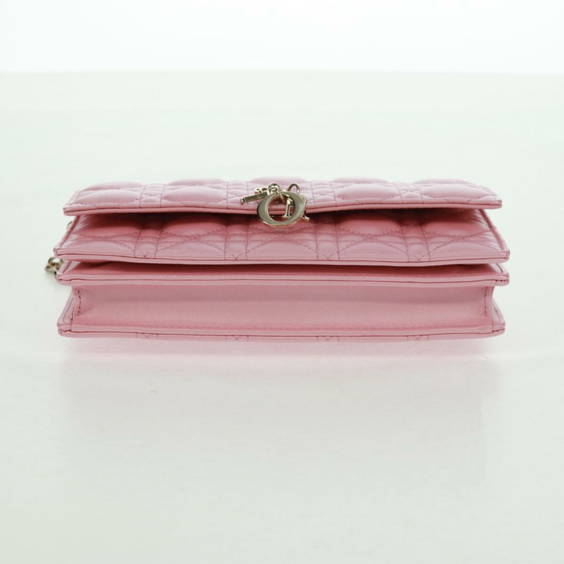 【日本直送】Christian Dior Cannage Miss Dior 鏈條包 皮革 2way 粉紅色 正品 159907SAM-4