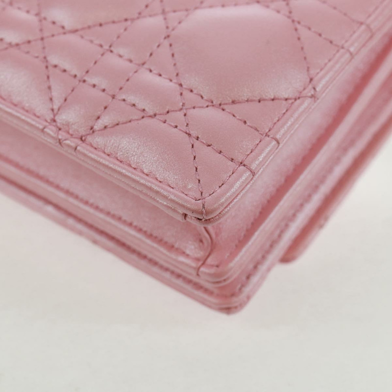 【日本直送】Christian Dior Cannage Miss Dior 鏈條包 皮革 2way 粉紅色 正品 159907SAM-16