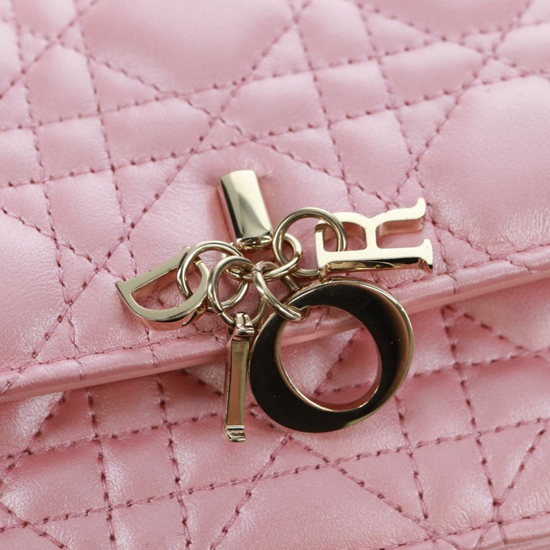 【日本直送】Christian Dior Cannage Miss Dior 鏈條包 皮革 2way 粉紅色 正品 159907SAM-17