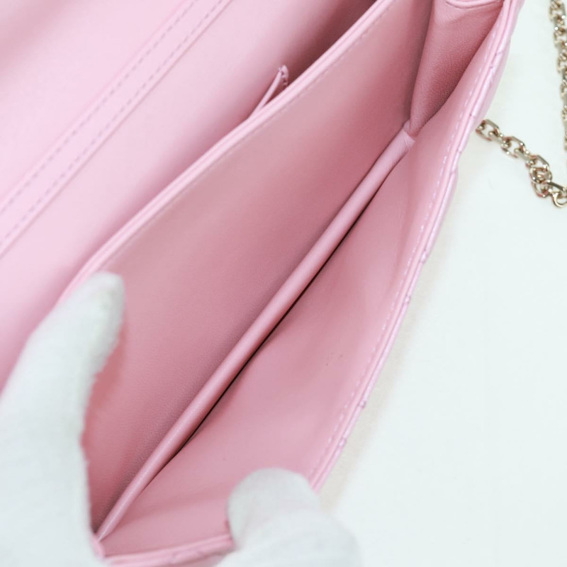 【日本直送】Christian Dior Cannage Miss Dior 鏈條包 皮革 2way 粉紅色 正品 159907SAM-22