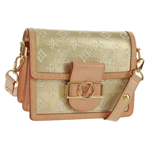 路易威登 Monogram Laminated Jacquard Daufine MINI 金色 M22826 Auth159872SAM