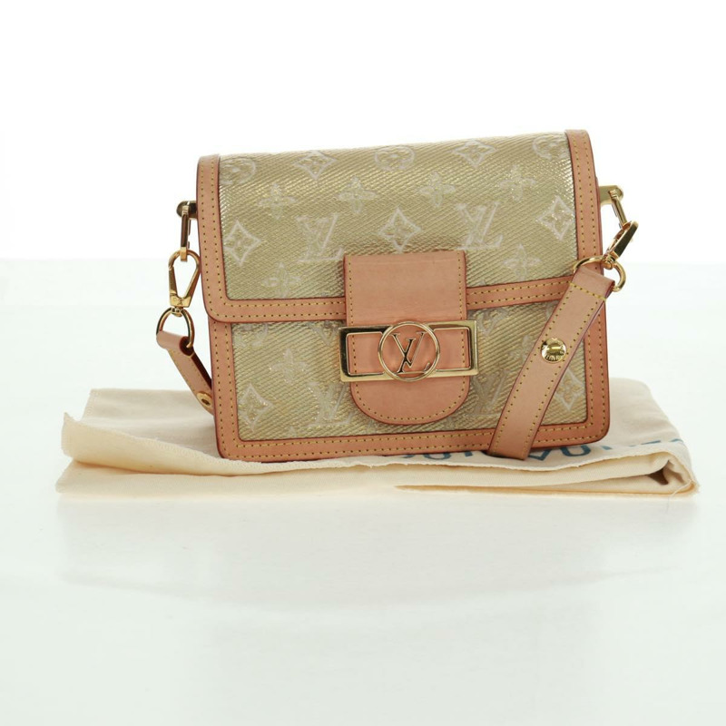 【日本直送】路易威登 Monogram Laminated Jacquard Daufine MINI 金色 M22826 Auth159872SAM-11