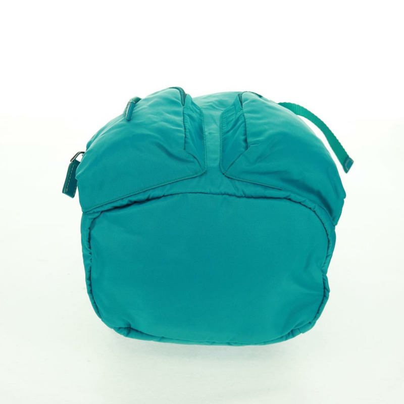 【日本直送】PRADA 雙肩包 尼龍材質 綠松石藍 銀色 正品 159914V-4