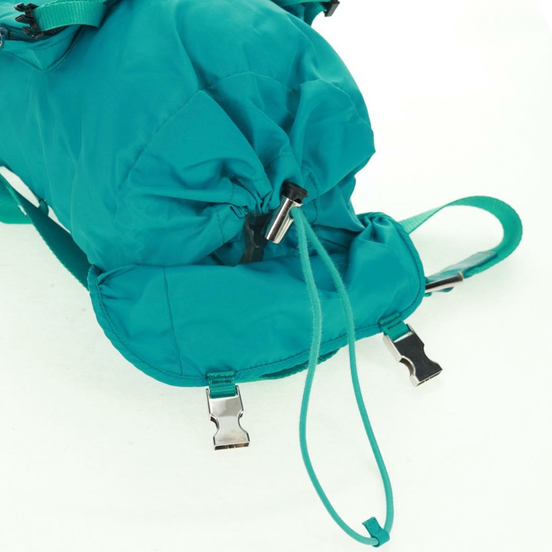 【日本直送】PRADA 雙肩包 尼龍材質 綠松石藍 銀色 正品 159914V-8