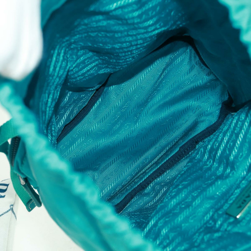 【日本直送】PRADA 雙肩包 尼龍材質 綠松石藍 銀色 正品 159914V-9