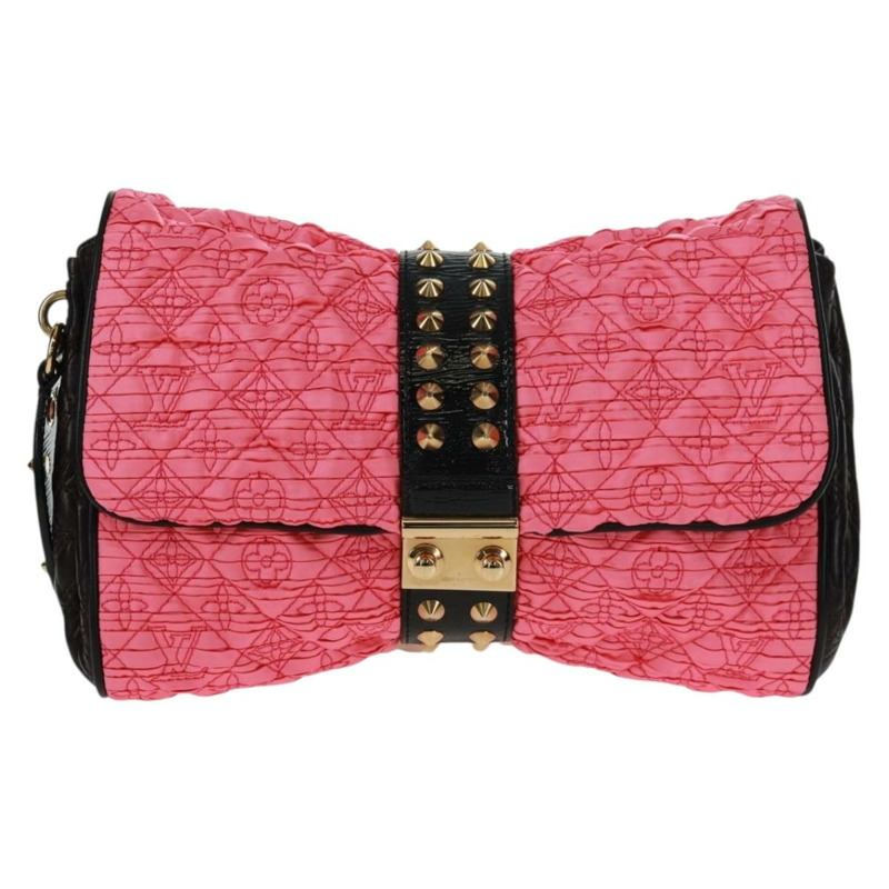 【日本直送】路易威登 Monogram Coquette 手拿包緞面皮革粉紅正品 159918SAV-12