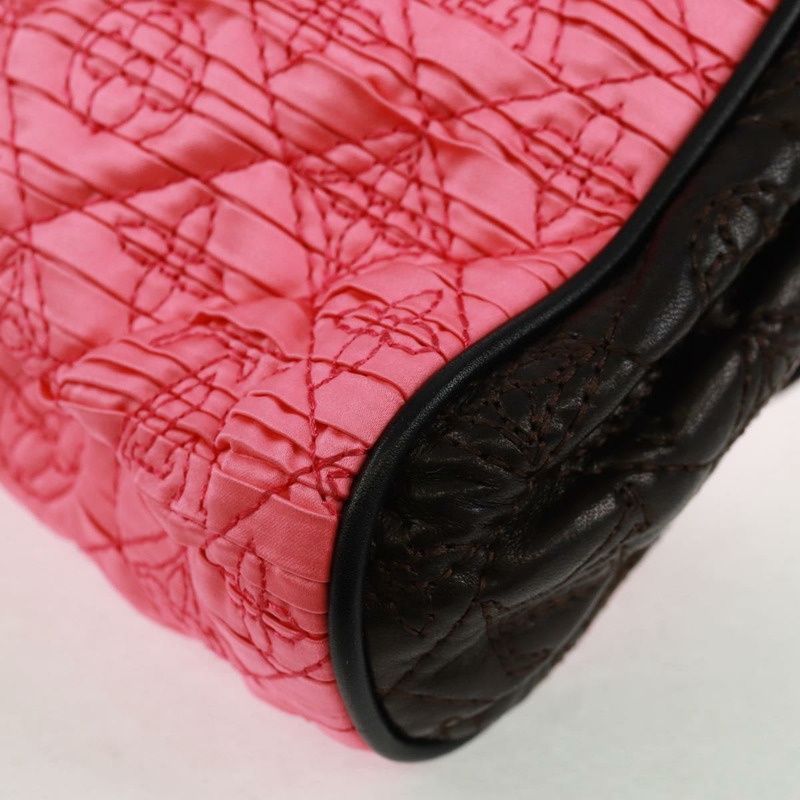 【日本直送】路易威登 Monogram Coquette 手拿包緞面皮革粉紅正品 159918SAV-15