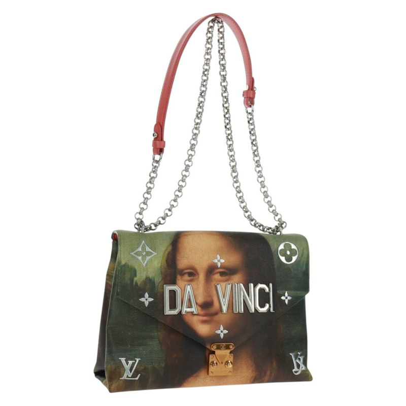 【日本直送】路易威登大師系列蒙娜麗莎手拿包鏈條包粉紅色 Auth159873SAM-0