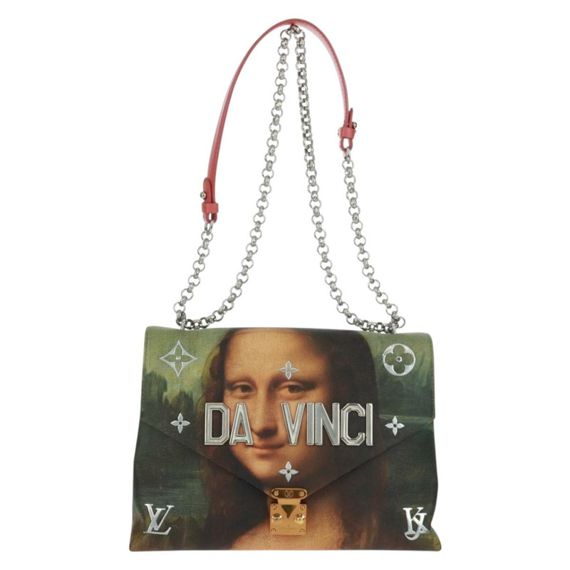 【日本直送】路易威登大師系列蒙娜麗莎手拿包鏈條包粉紅色 Auth159873SAM-12