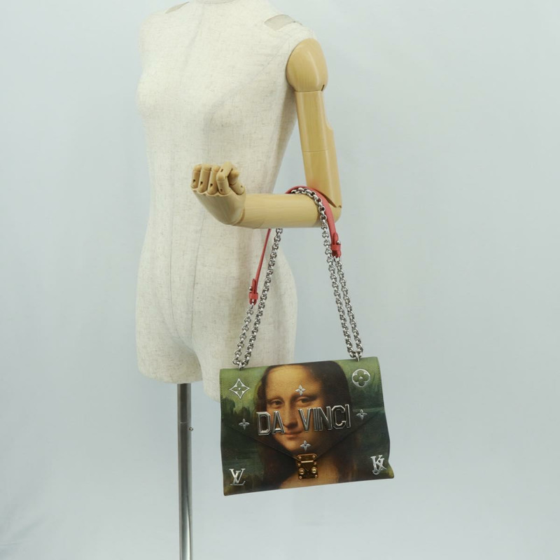 【日本直送】路易威登大師系列蒙娜麗莎手拿包鏈條包粉紅色 Auth159873SAM-32