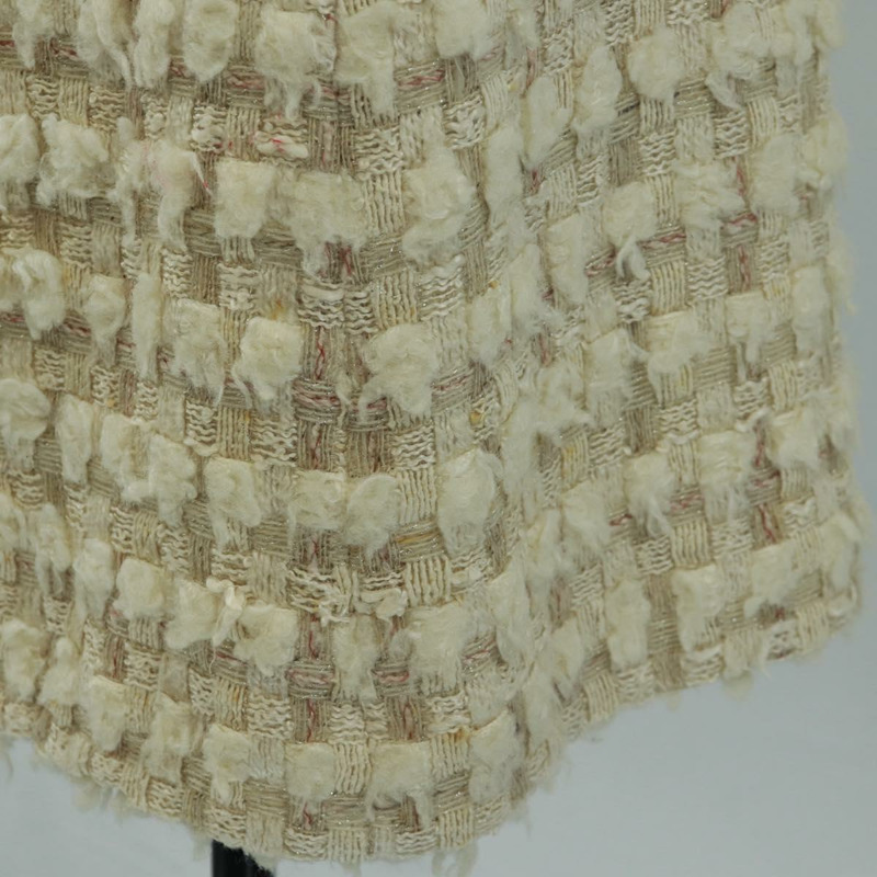 【日本直送】香奈兒外套半裙套裝，斜紋軟呢白色，CC標誌，貨號159923V-10