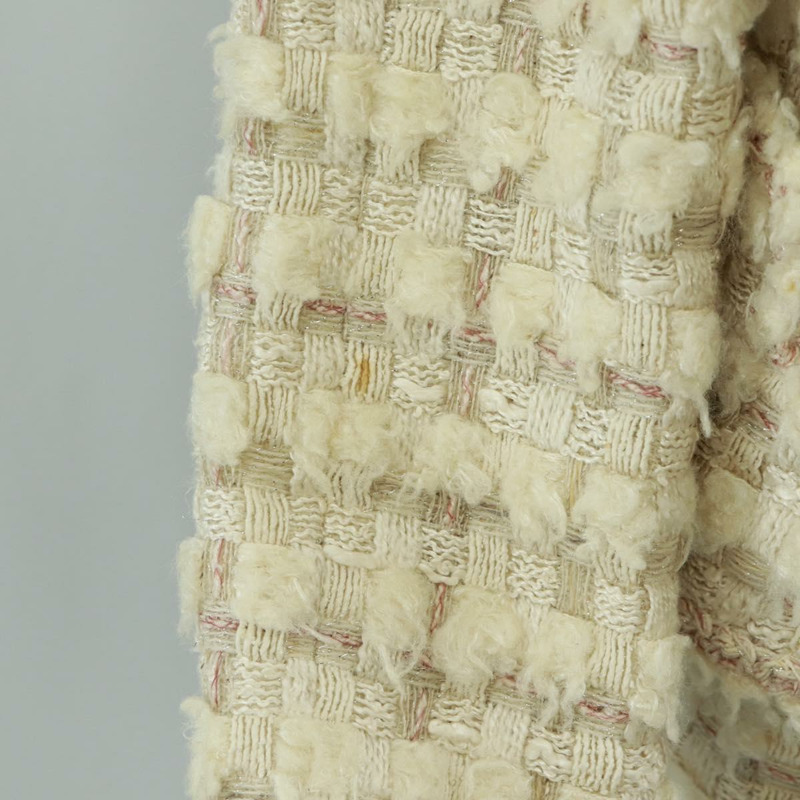 【日本直送】香奈兒外套半裙套裝，斜紋軟呢白色，CC標誌，貨號159923V-13