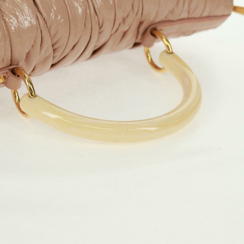 【日本直送】Miu Miu 手提包 漆皮 兩用 粉紅金配色 正品 am10466V-6