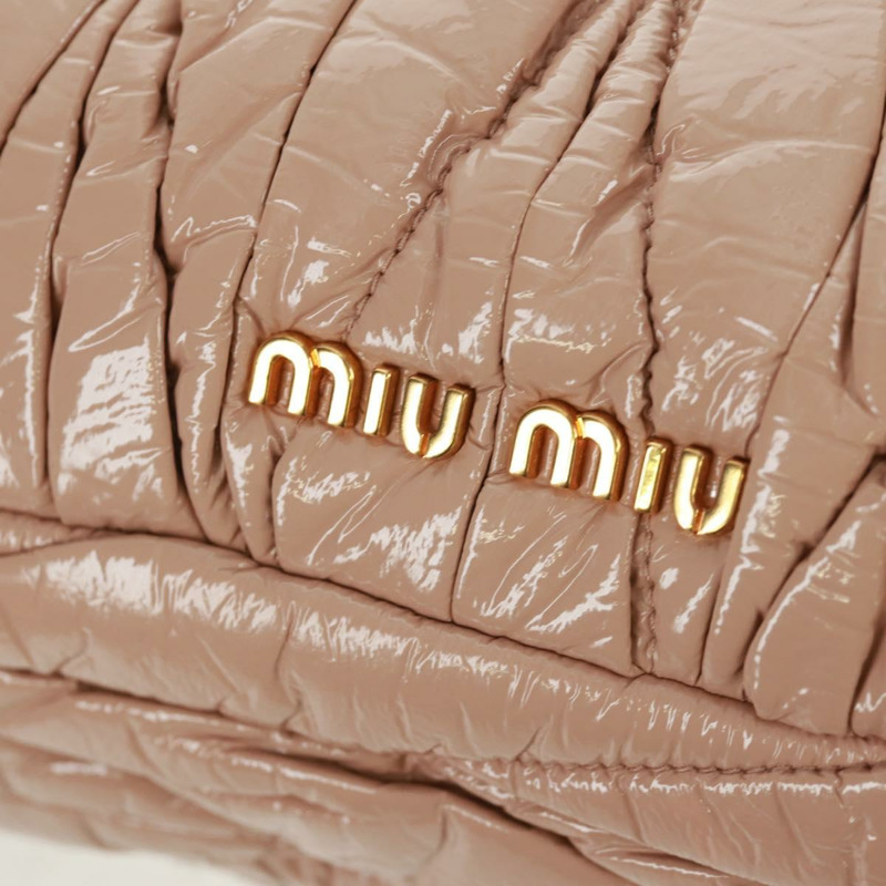 【日本直送】Miu Miu 手提包 漆皮 兩用 粉紅金配色 正品 am10466V-19