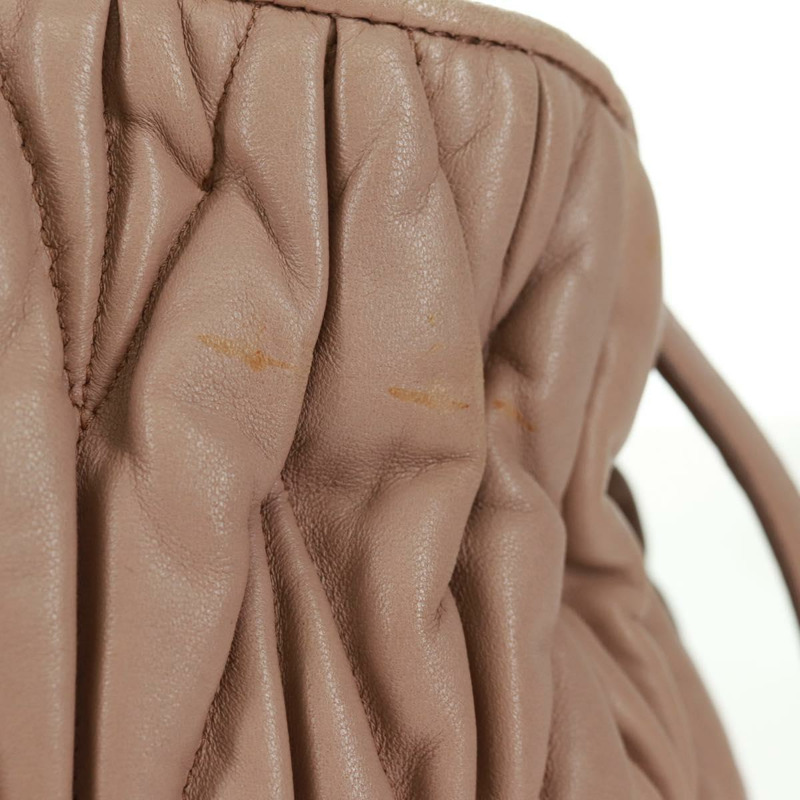 【日本直送】Miu Miu Matelasse 手提包 皮革 兩用 金色 淺粉色 正品 am10480V-1