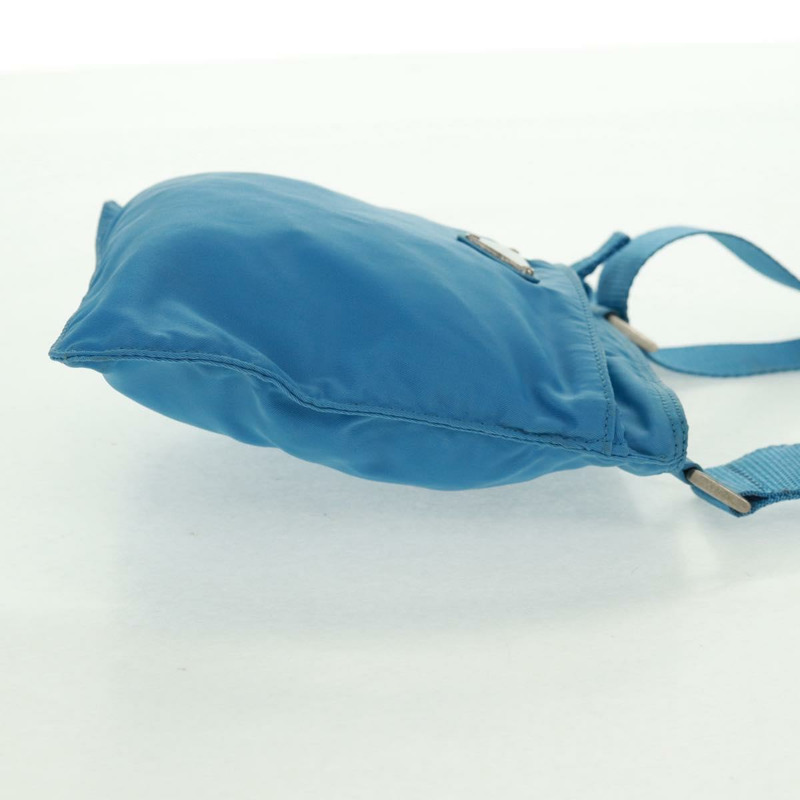 【日本直送】PRADA 尼龍藍銀色單肩包 Auth 163845V-3