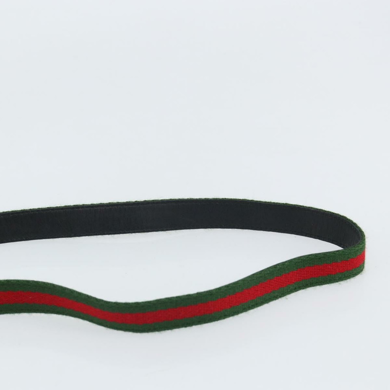 【日本直送】GUCCI Web Sherry Line 單肩包 皮革 黑色 紅色 007 1274 0230 Auth 162391-7