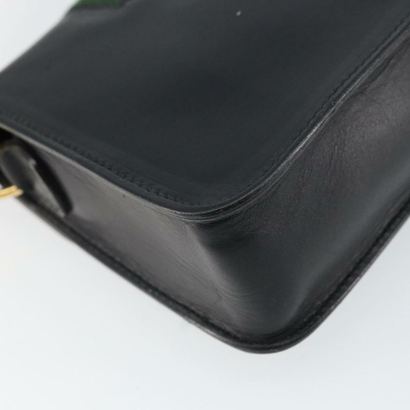 【日本直送】GUCCI Web Sherry Line 單肩包 皮革 黑色 紅色 007 1274 0230 Auth 162391-15