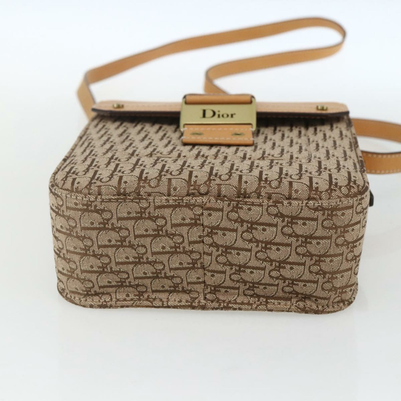 【日本直送】Christian Dior Trotter帆布街頭風單肩包 米色金色 正品 ki6338-4