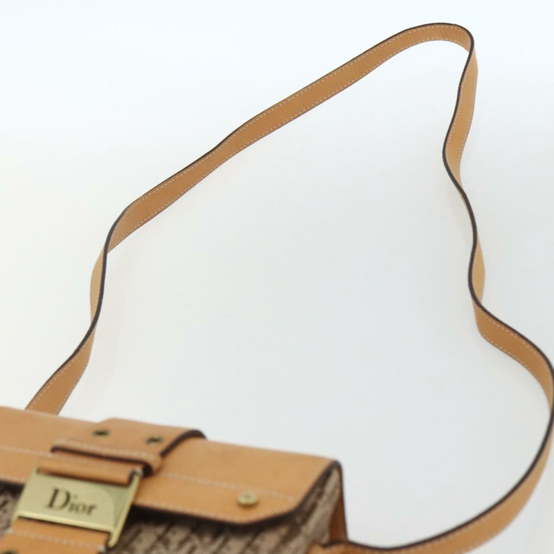 【日本直送】Christian Dior Trotter帆布街頭風單肩包 米色金色 正品 ki6338-7