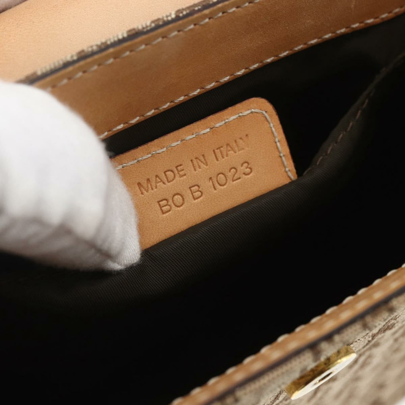 【日本直送】Christian Dior Trotter帆布街頭風單肩包 米色金色 正品 ki6338-11