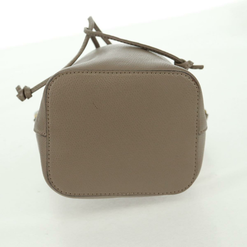 【日本直送】FENDI 手提包 皮革 灰色 金色 正品 ki6319-4