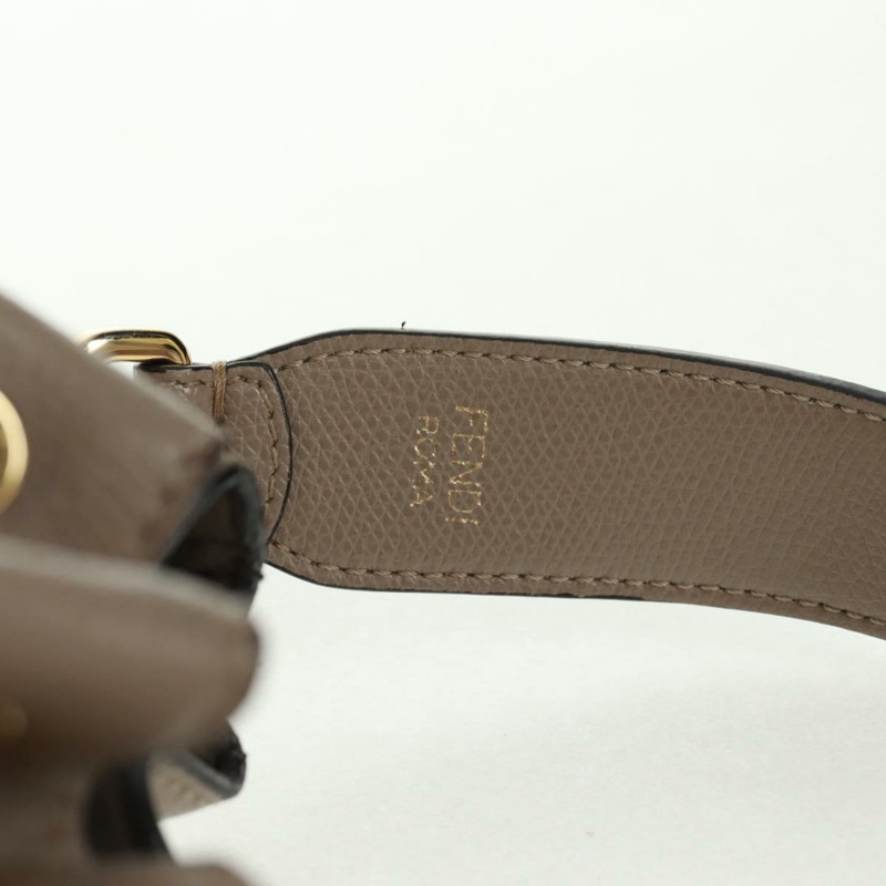 【日本直送】FENDI 手提包 皮革 灰色 金色 正品 ki6319-8