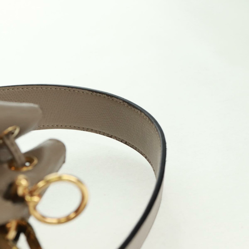 【日本直送】FENDI 手提包 皮革 灰色 金色 正品 ki6319-13