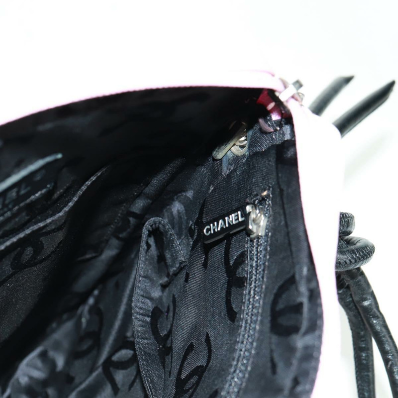 【日本直送】香奈兒 (CHANEL) 絎縫 Cambon 系列單肩包，粉紅銀色雙C標誌皮革，正品編號 mr1826V-18