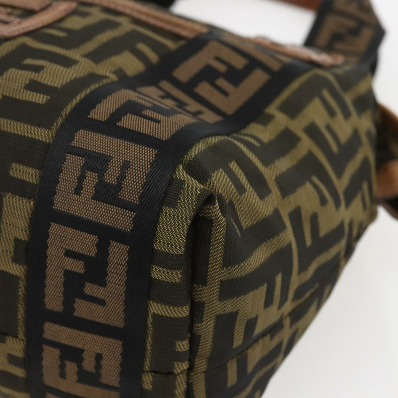 【日本直送】FENDI Zucca帆布手提包 黑色棕色 正品 ki6340-8