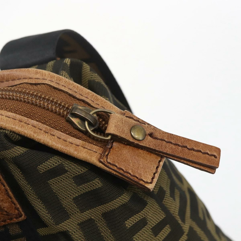 【日本直送】FENDI Zucca帆布手提包 黑色棕色 正品 ki6340-9