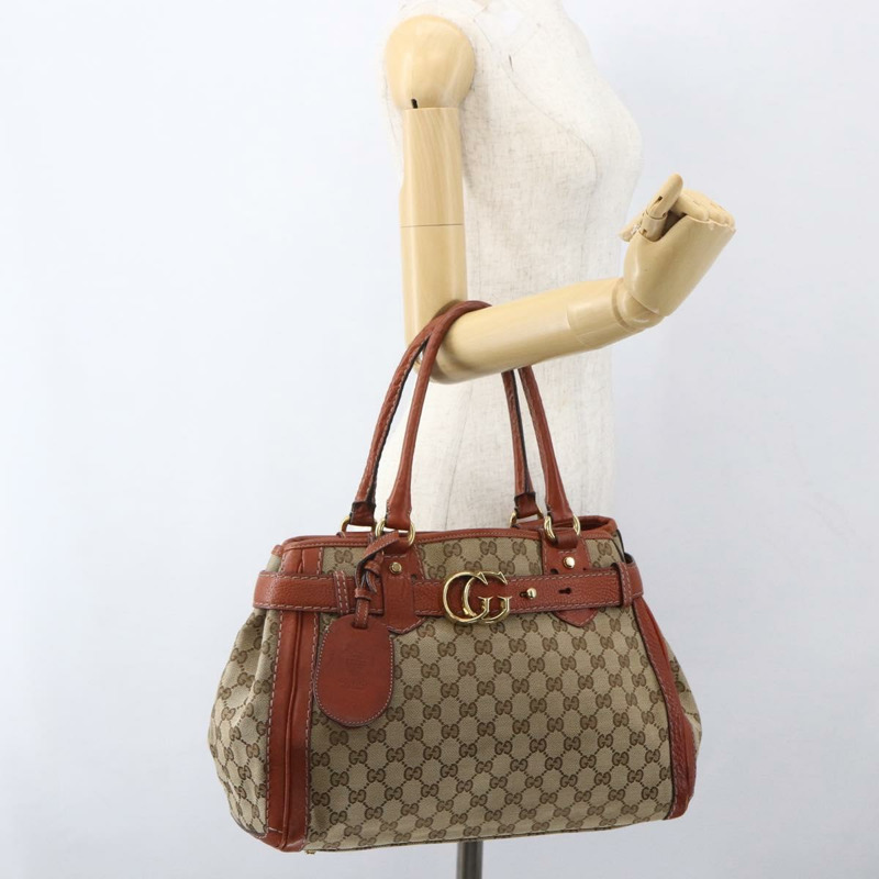 【日本直送】GUCCI GG帆布手提包 米色 金色 247183 正品 mr1815-22