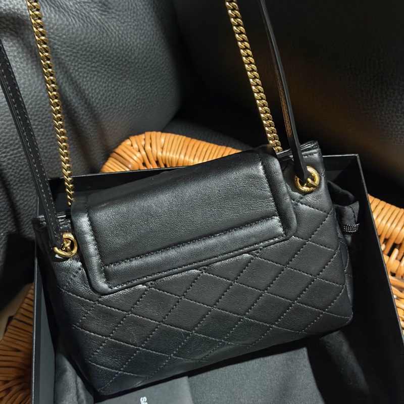 Ysl • Nolita 經典黑金羊皮手袋 全配有盒-5