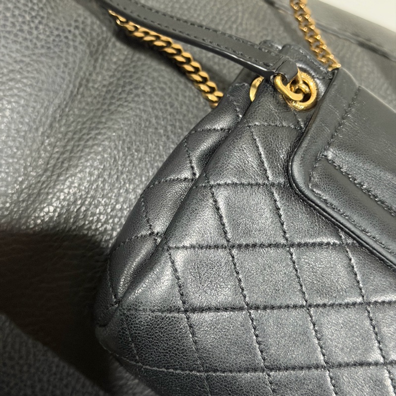 Ysl • Nolita 經典黑金羊皮手袋 全配有盒-18