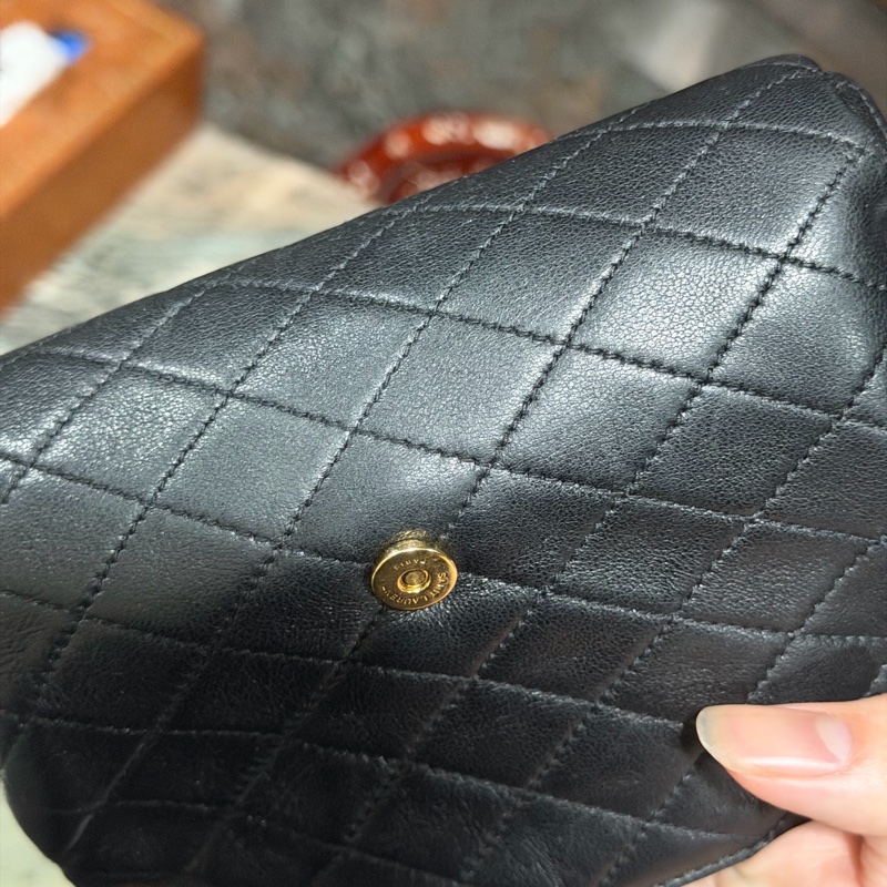 Ysl • Nolita 經典黑金羊皮手袋 全配有盒-23